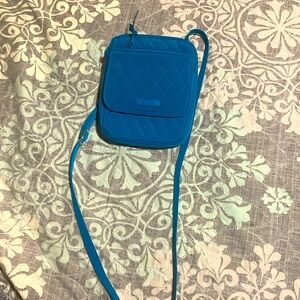 Vera Bradley teal with rose print purse brand new